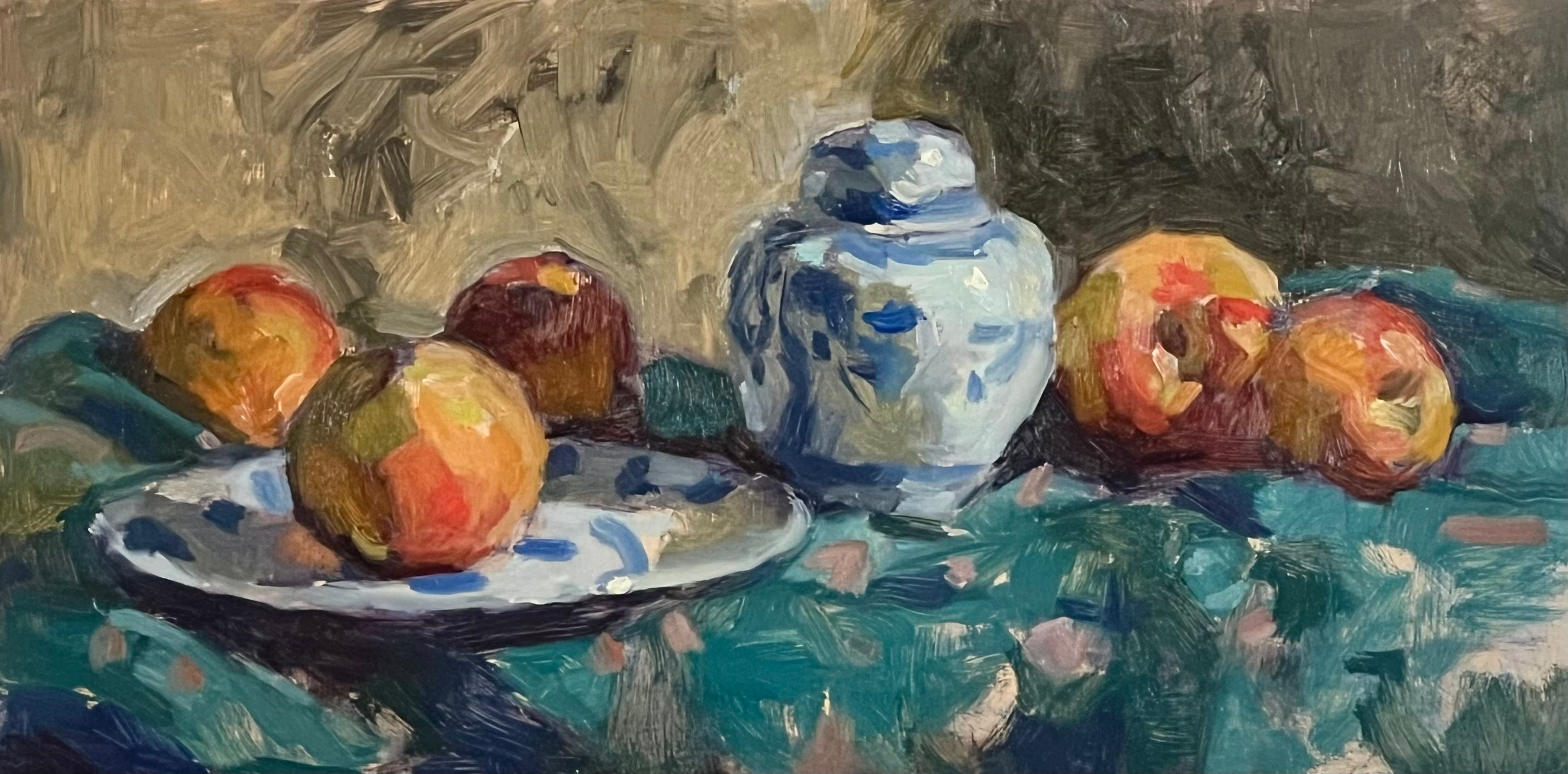 Ginger Jar with Peaches