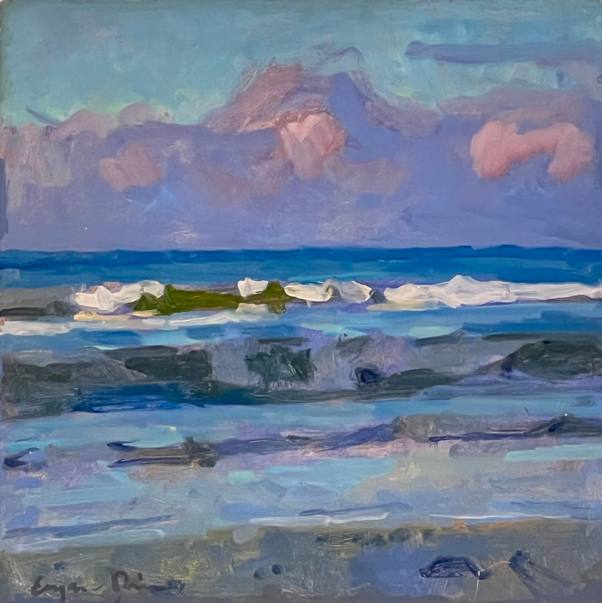 Evening Surf and Clouds